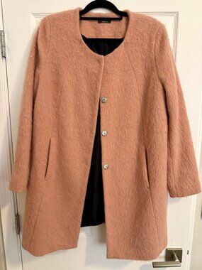 Wool Blend Coat, Blush Pink/Ballet Pink/Light Dusty Pink